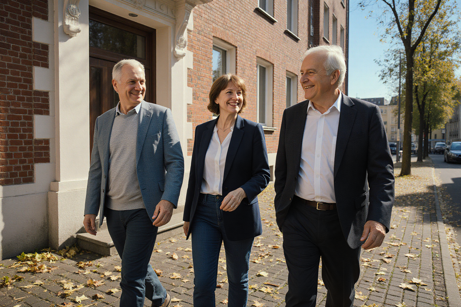 Rundgang in einer Berliner Altbau- und Backsteinwohnstraße